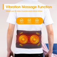 Centură de masaj pentru talie, vibrații, lumină roșie cu compresie caldă