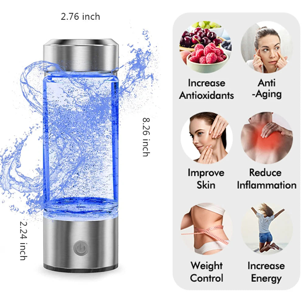 Vandgenerator, ioniser, antioxidantflaske