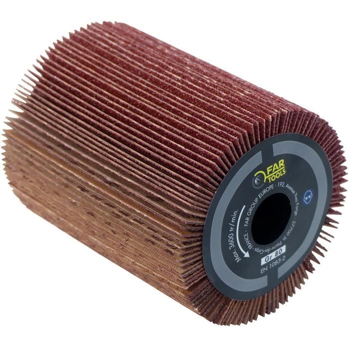 Abrasive strip brush Ø80mm - L 100mm to sand