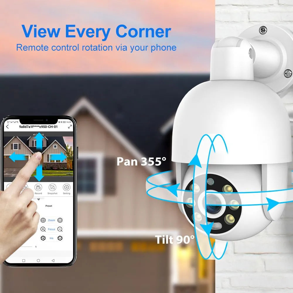 CCTV-camera, 4K-resolutie, AI menselijke detectie