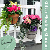 Floating garden railing planter shelf 0