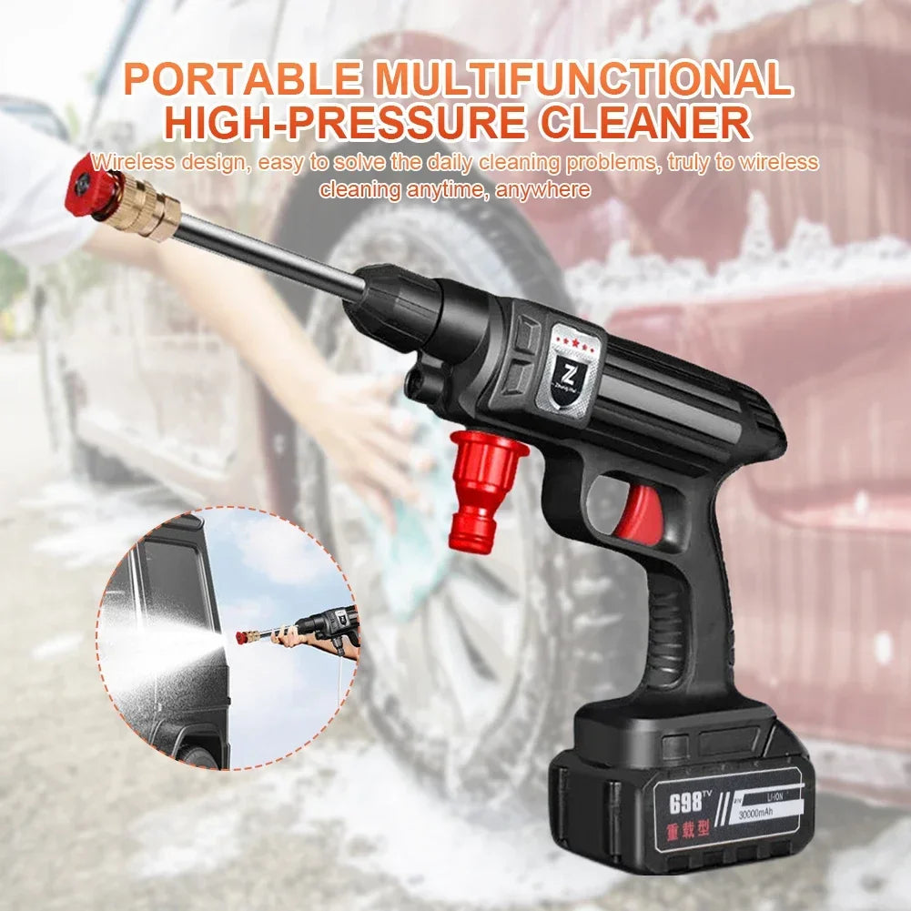 High Pressure Washer Gun, Wireless Operation, 30000mAh Battery