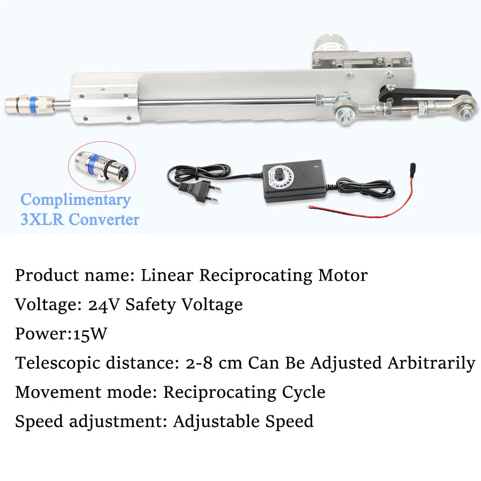 Actuator liniar, mișcare reciprocă, reglarea vitezei