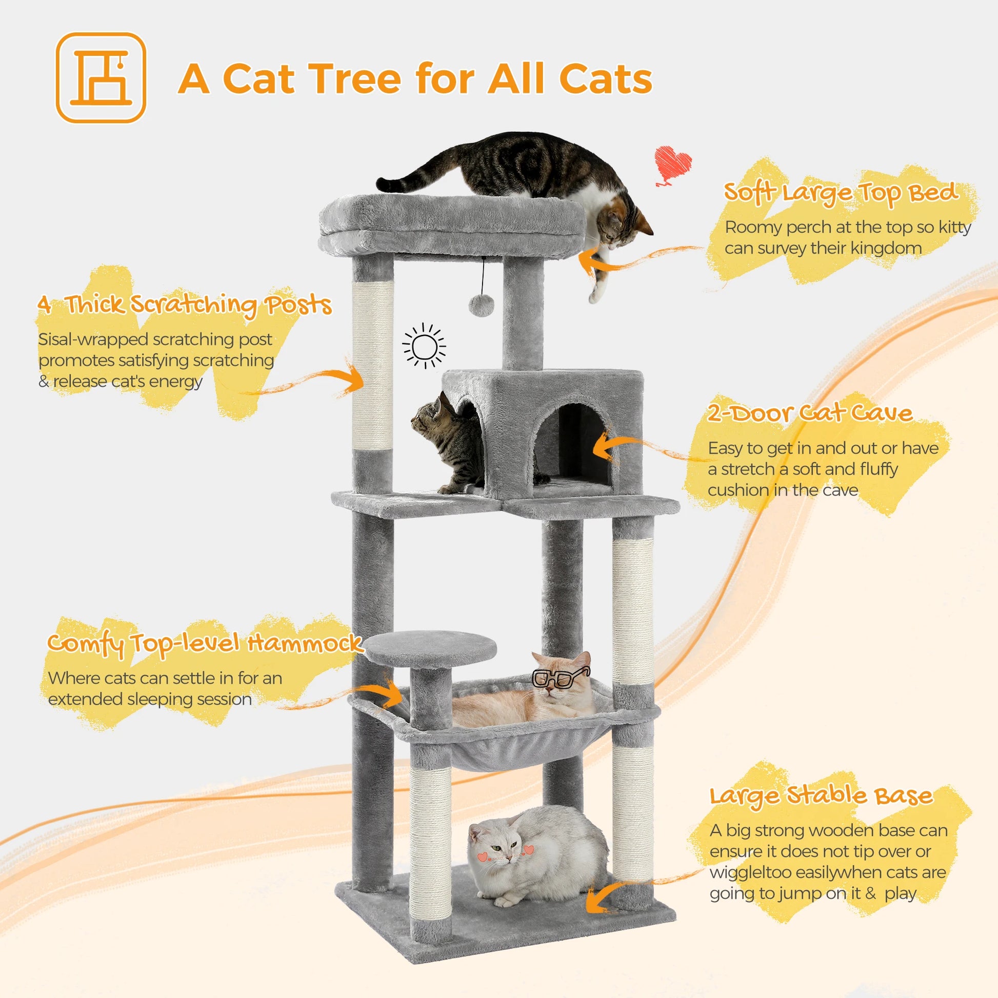Katzenbaum, kostenloser Versand, mehrstufig