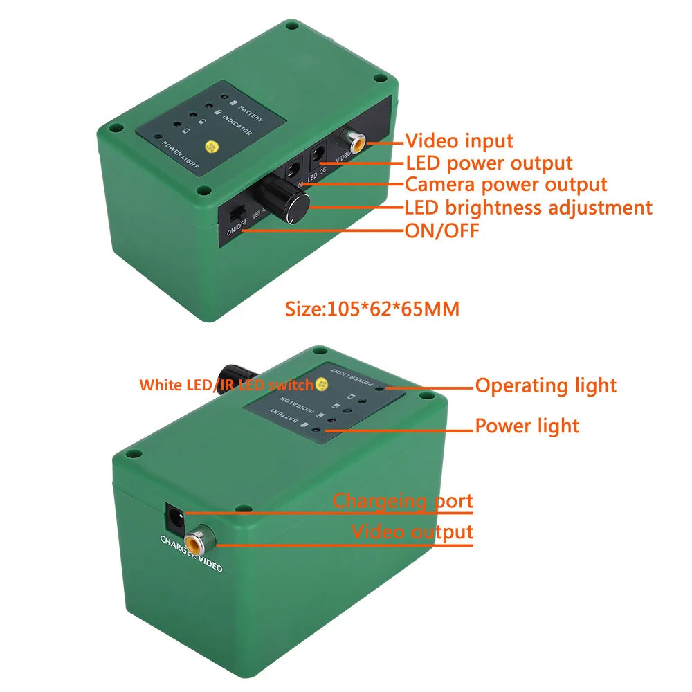 Unterwasser-Eisfischkamera, 1000TVL-Auflösung, wasserdichtes LED-Display