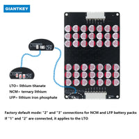 Kapacitivt aktivt balansbräde, stöder Li-jon, Lifepo4, LTO-batterier.