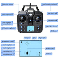 GPS Fishing Bait Boat, Single Bait Containers, Remote Control