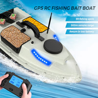 GPS-styrd betesbåt med fjärrkontroll, trådlös fjärrkontroll, 4 betesbehållare