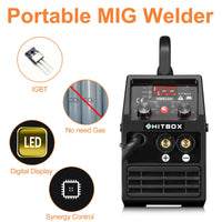 Mig Welder, 110V/220V Power Source, 3 in 1 Synergy