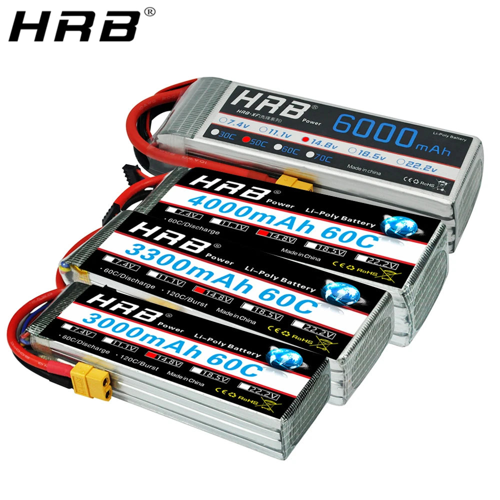 RC Lipo batteri, 14,8v, Høj kapacitet