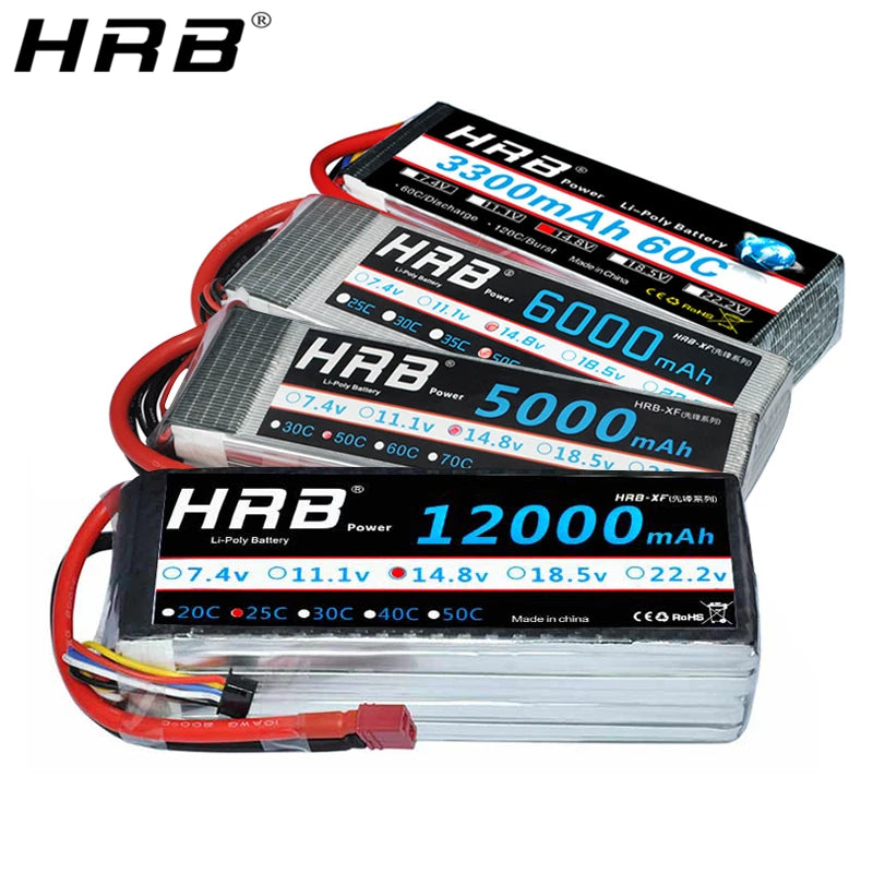 RC Lipo batteri, 14,8v, Høj kapacitet