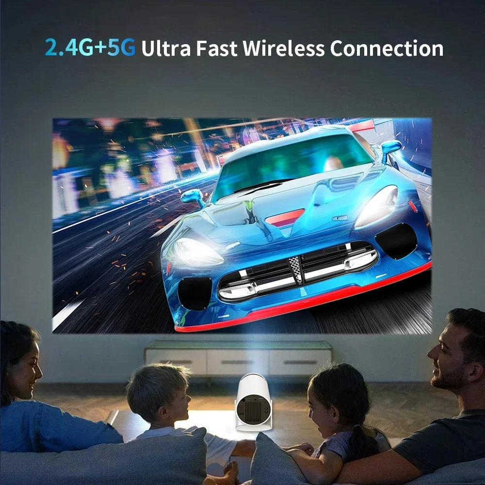 Projector, Android WIFI Connectivity, 1080P & 4K Supported