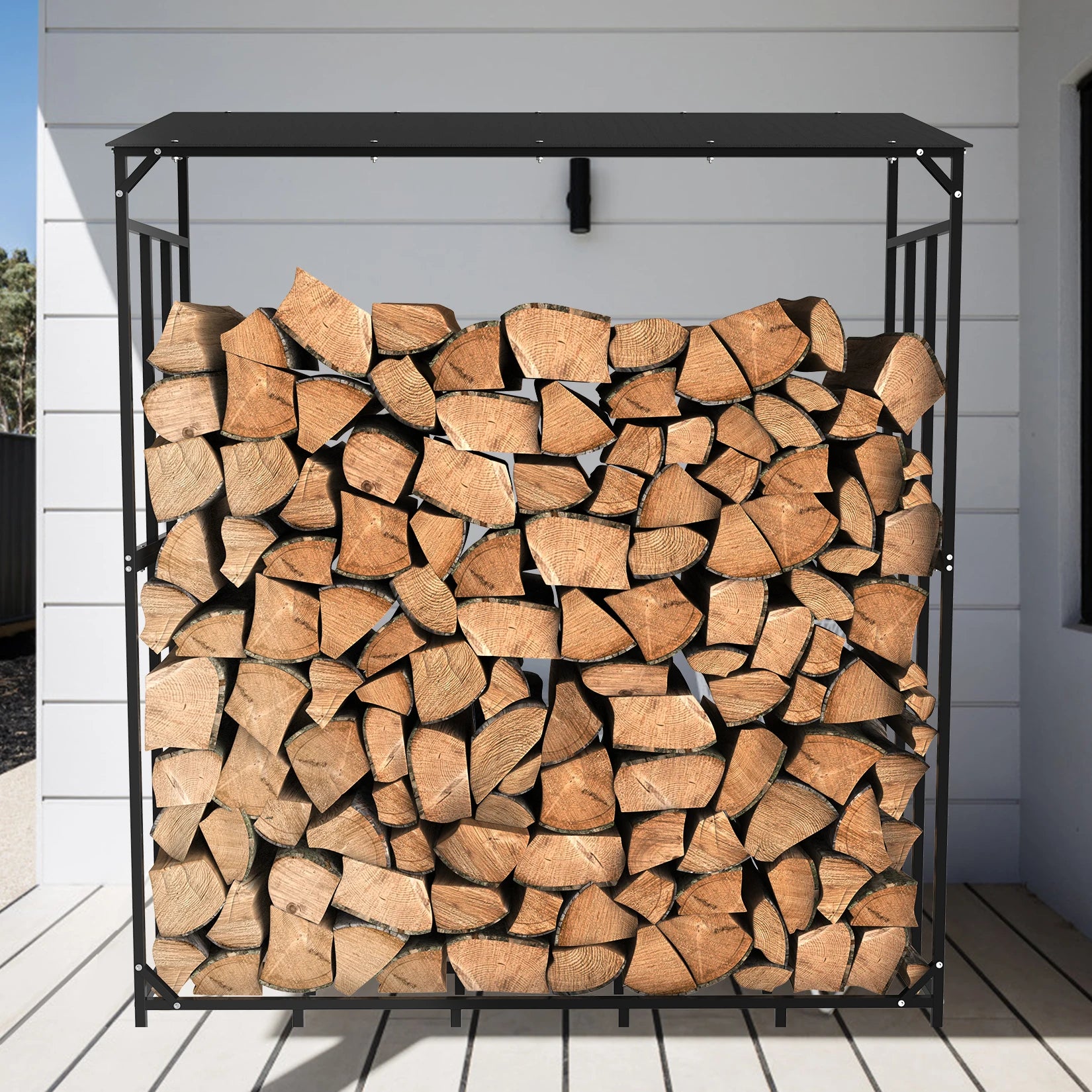 Holzständer für Brennholz, robust, Außenholzlagerung