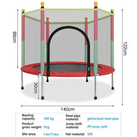 Trampolin, Børneøvelse, Beskyttelsesnet