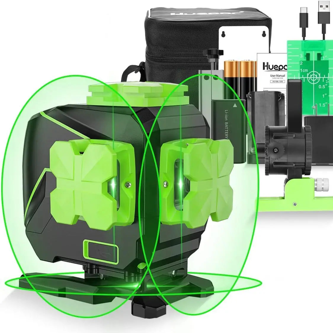 Nivelator laser, aliniere 3D, fascicul verde