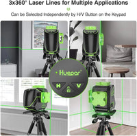 Nivelator laser, aliniere 3D, fascicul verde