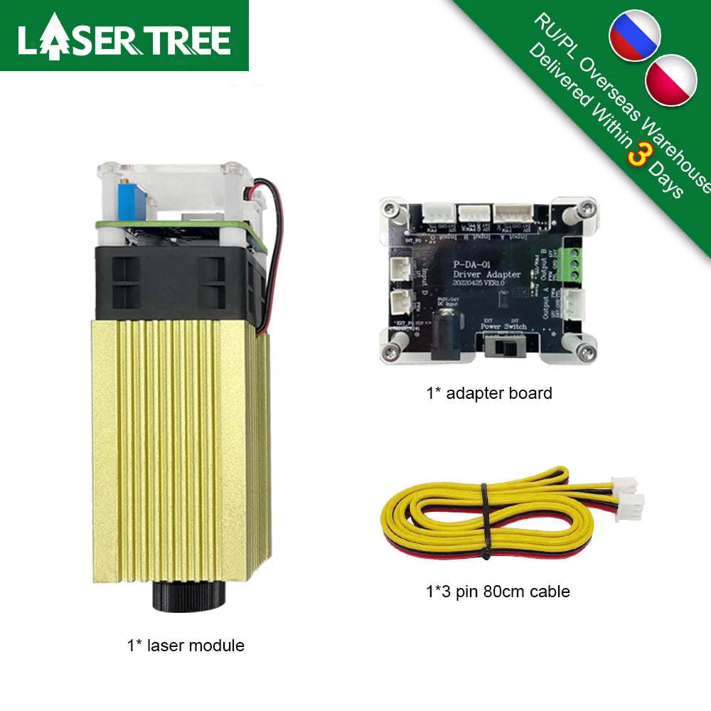 Modul laser, putere optică de 20W, lumină albastră de 450nm