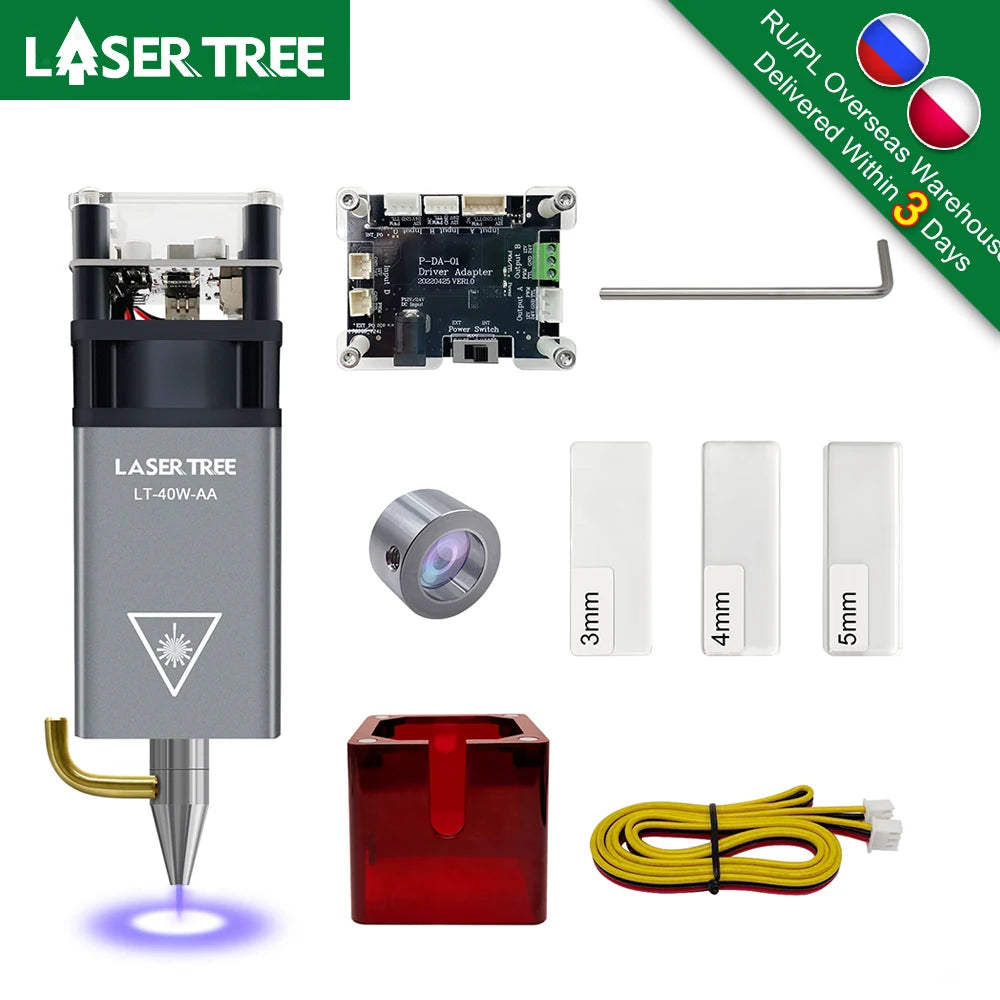 Laser Module, 20W Optical Power, Blue Light 450nm