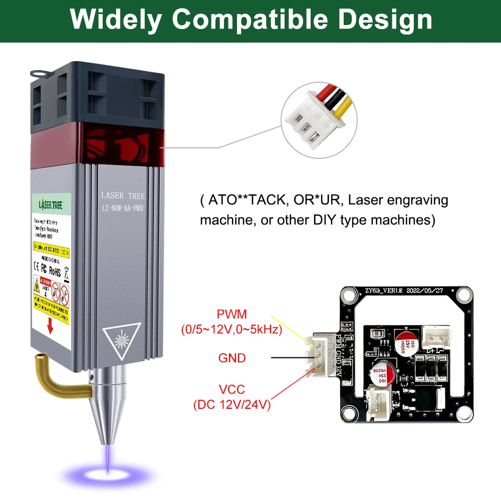 Laser Module, 80W Power, Air Assist