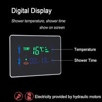 LED Shower Panel, Waterfall Rain, Digital Display