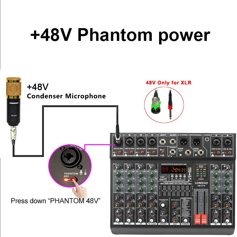 Audio lydblander, 7-bånds EQ, USB 2 AUX-udgang