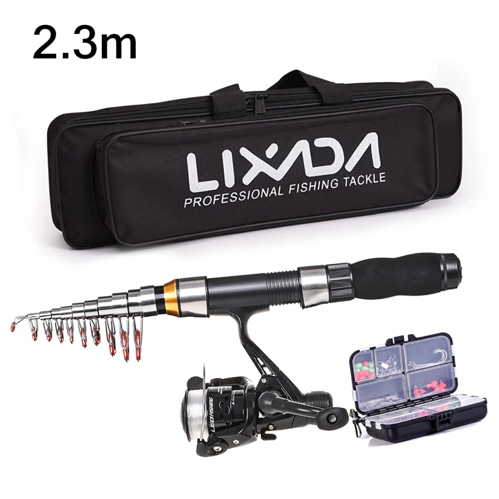 Fishing Rod Reel Combo, Telescopic Rods, Spinning Reels