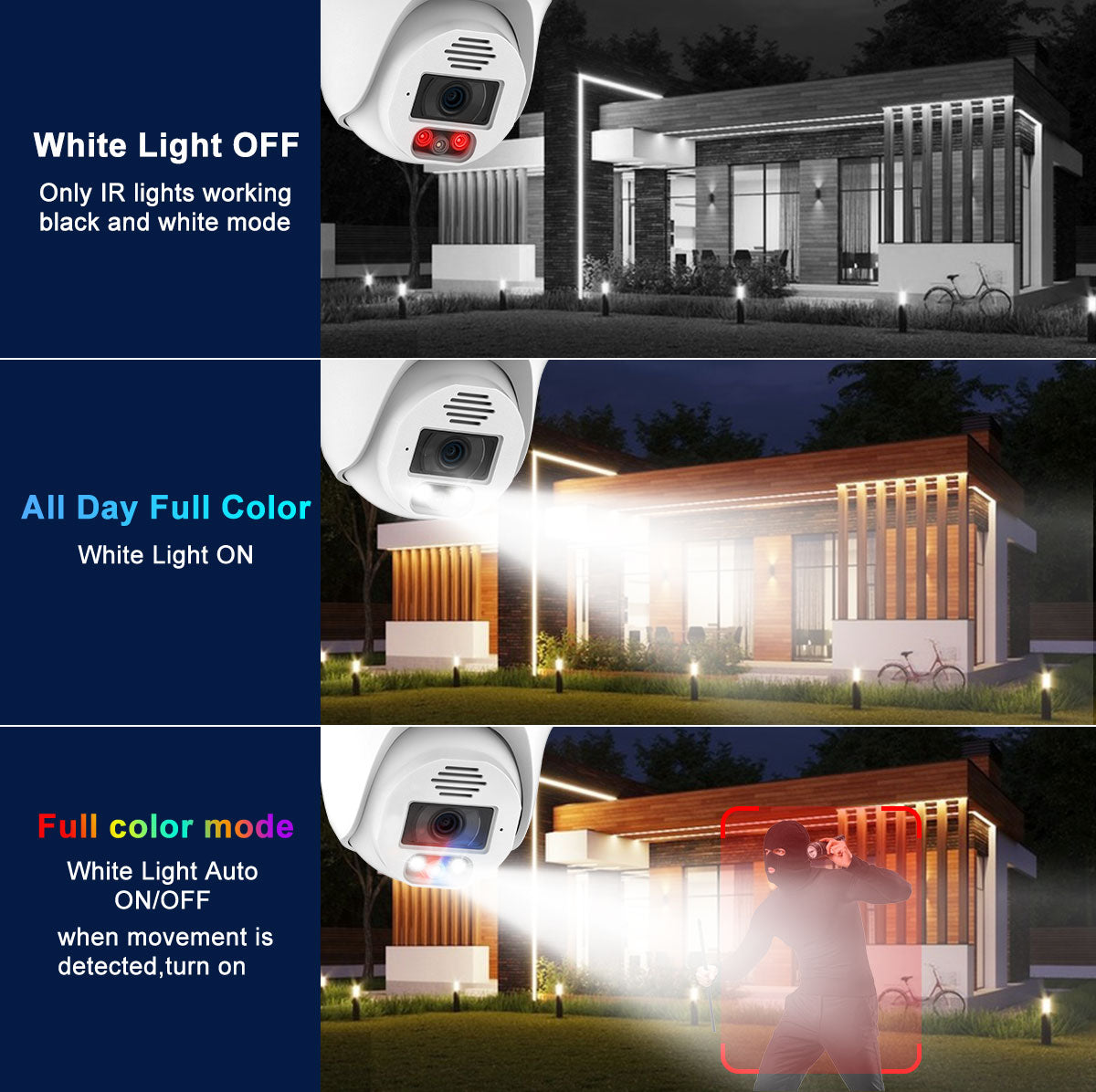 4K POE Dome IP Camera, AI Human Detect, Color Night Vision