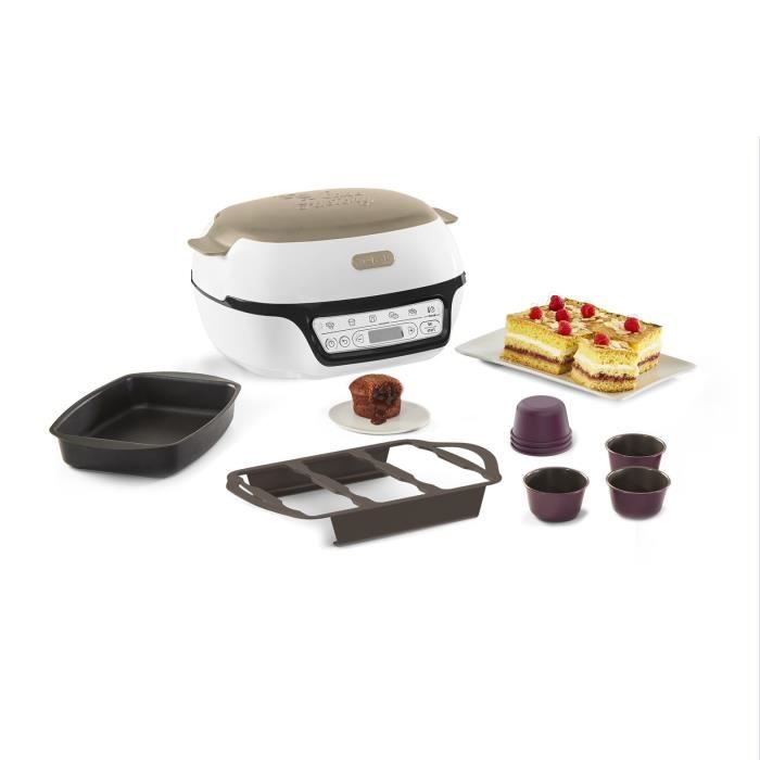 TEFAL Intelligent cake machine, 5 precise programs, Non-stick mold, 6 Creabake muffin molds, Cake Factory KD804910