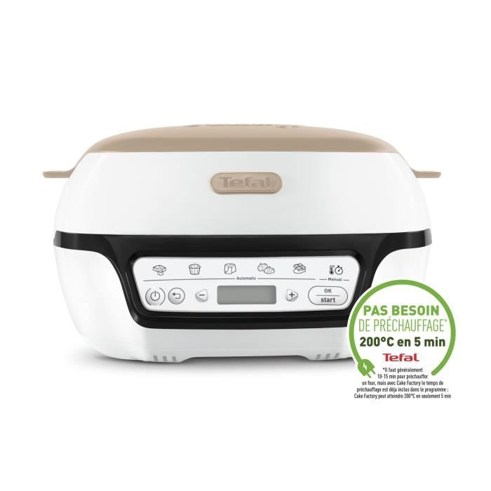 TEFAL Intelligent cake machine, 5 precise programs, Non-stick mold, 6 Creabake muffin molds, Cake Factory KD804910