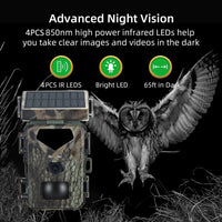 Hunting Camera, Infrared Night Vision, Solar Charging