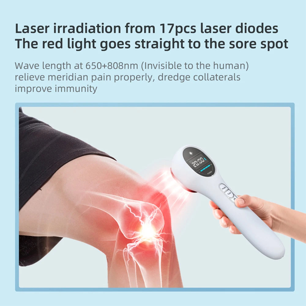Lasertherapie-apparaat op laag niveau, Roodlichttherapie, Pijnverlichting