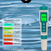 Vandkvalitetstester, 7 i 1 funktionalitet, Egnet til drikkevand og akvarier