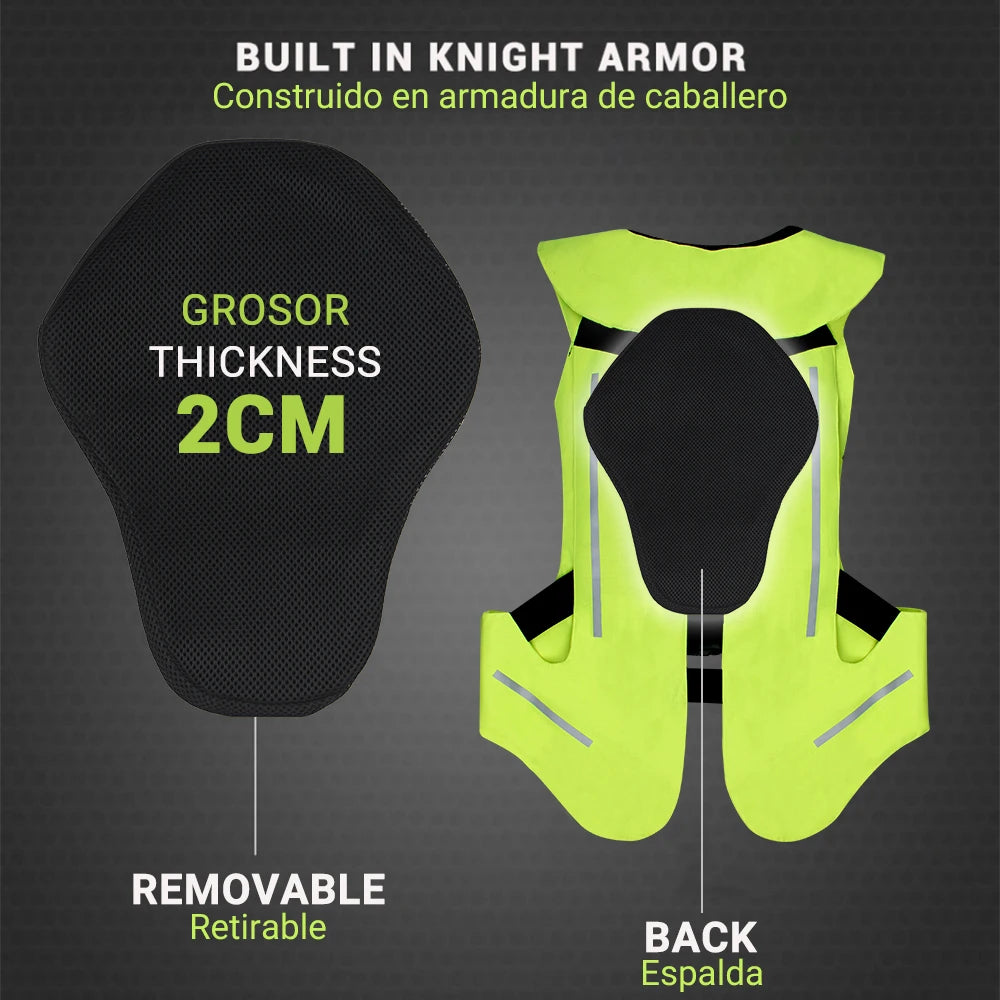 Motorcykel Airbag Vest, Airbag System, CE-beskytter