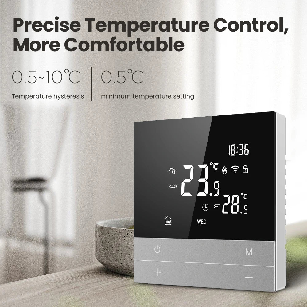 Intelligenter Thermostat, WiFi-Verbindung, kompatibel mit Google Home und Alexa