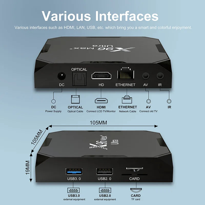 Android TV Box, Ultra HD 8K, Amlogic S905X4