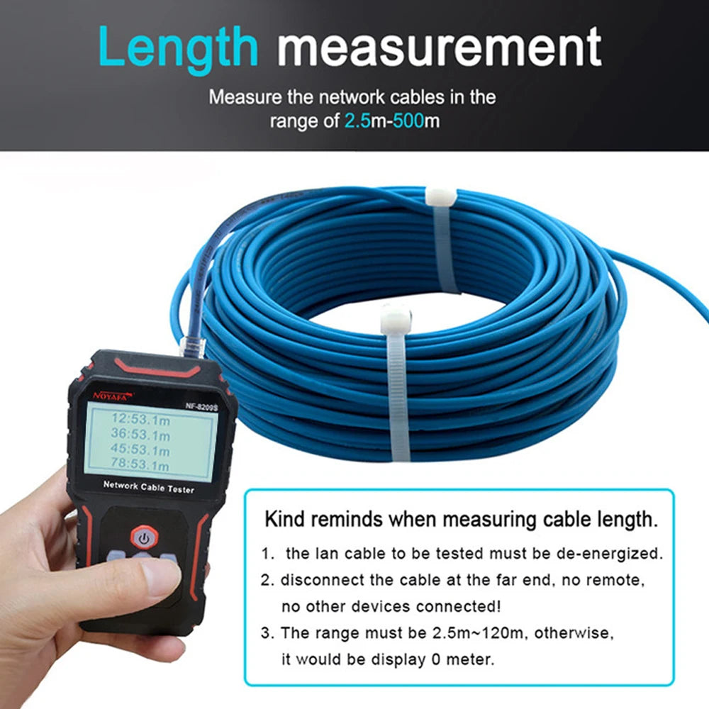 Network Cable Tester, LCD Display, Poe Checker