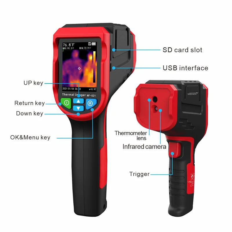 Handheld Infrared Thermal Imager, 340x240 Resolution Imaging, 1024 Pixel Sensor