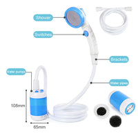 Portable Electric Shower Pump, IPX7 Waterproof, Rechargeable Battery Powered