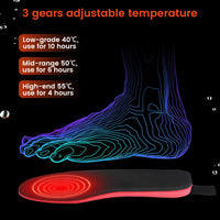 Heated Insoles, 2100mAh Battery, Remote Control