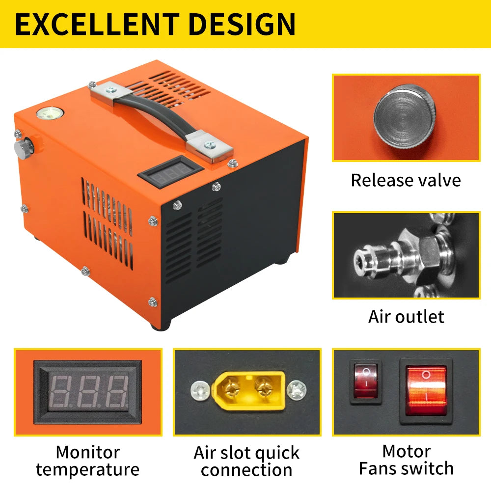 Compresor de aer, 4500psi, Pompa de scufundare pneumatică