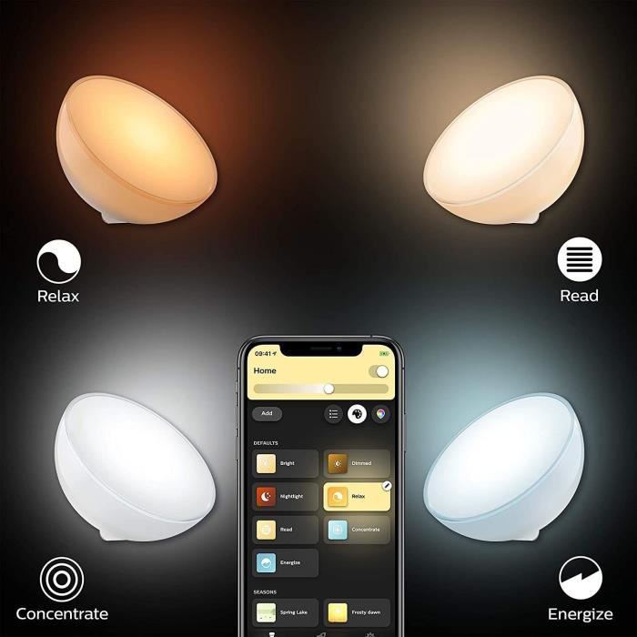 Philips Hue Go Lampe connected portable White and Color Compatible Bluetooth, works with Alexa, Google and Apple Homekit