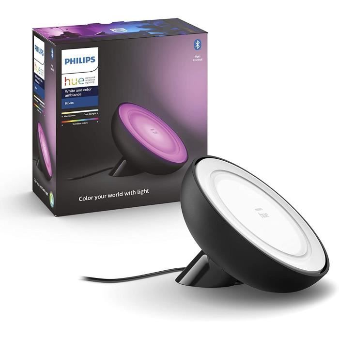 Philips Hue White & Color Ambiance, Bloom, Black, Bluetooth compatible, works with Alexa, Google and Homekit