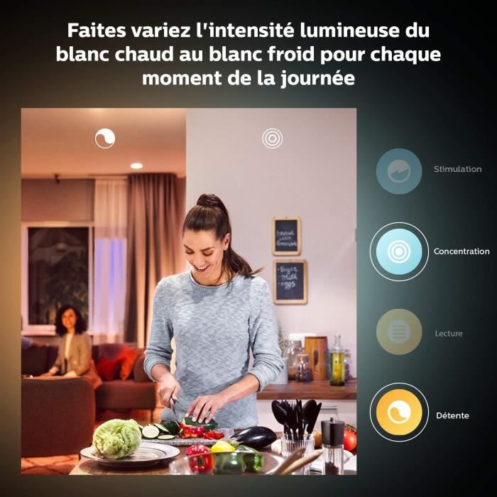 Philips Hue White Ambiance, LED Connected LED E27 equivalent 75W, 1100 Lumen, Bluetooth compatible, 2 pack