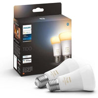 Philips Hue White Ambiance, LED Connected LED E27 equivalent 75W, 1100 Lumen, Bluetooth compatible, 2 pack