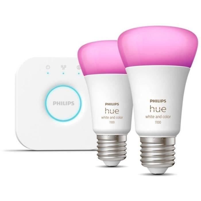 Philips Hue White and Color Ambiance, Starter Kit 2 Bulbs E27, 75W, Bluetooth, works with Alexa, Google and Homekit