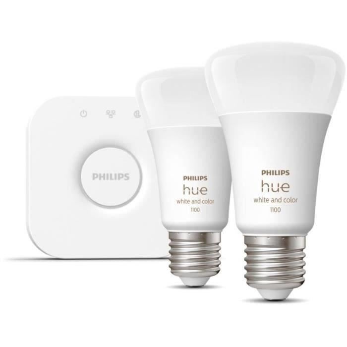 Philips Hue White and Color Ambiance, Starter Kit 2 Bulbs E27, 75W, Bluetooth, works with Alexa, Google and Homekit