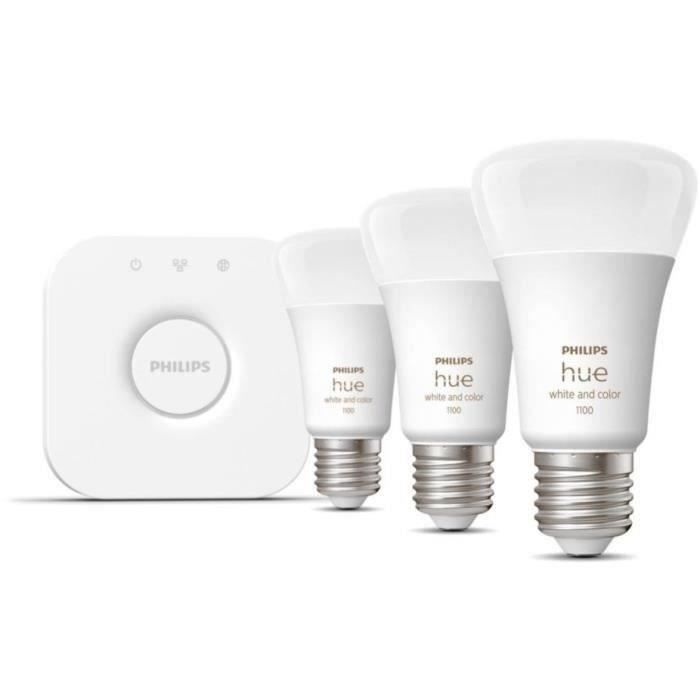 Philips Hue White and Color Ambiance, Starter Kit 3 Bulbs E27, 75W, Bluetooth, works with Alexa, Google and Homekit