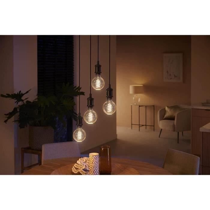 Philips Hue White Ambiance, LED Connected LED E27 Filament G93 Globe, Bluetooth, works with Alexa, Google and Homekit