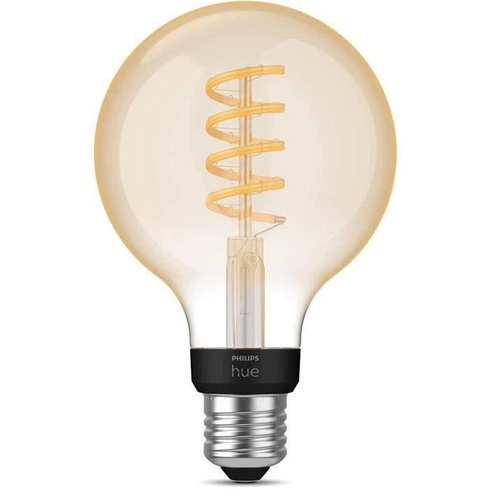 Philips Hue White Ambiance, LED Connected LED E27 Filament G93 Globe, Bluetooth, works with Alexa, Google and Homekit