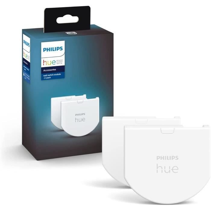 Philips Hue Wall switch module, 2, white pack works with Alexa, Google Assistant and Apple Homekit